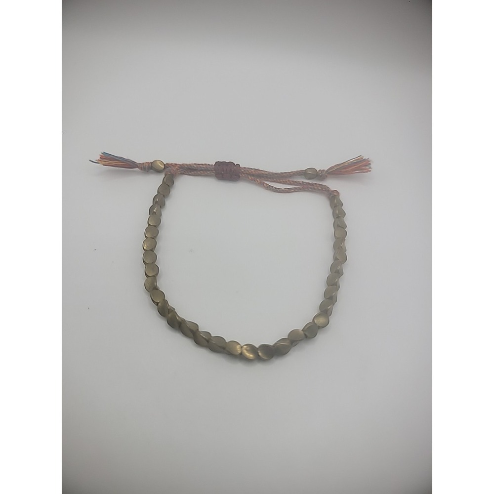 Vintage Gold Tone Beaded Bracelet Adjustable Jewelry Costume - Picture 6 of 10